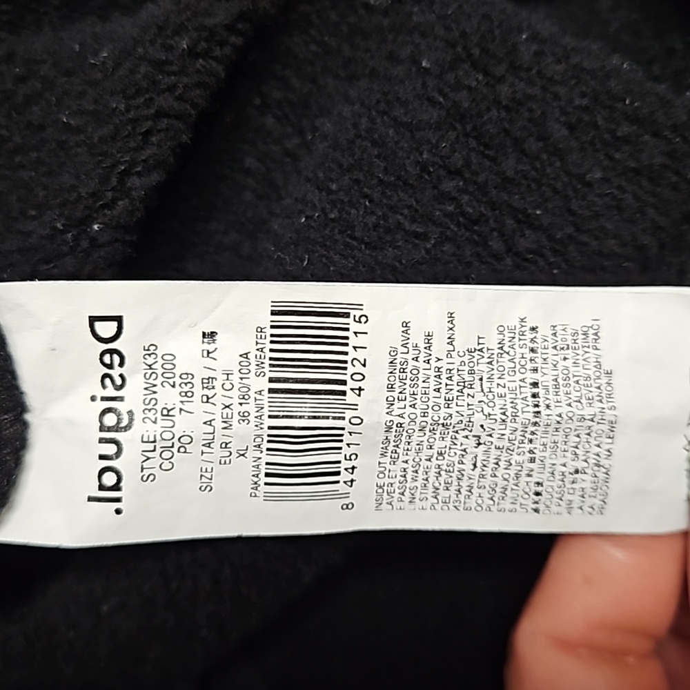 Desigual. Mickey Mouse Black Hooded Sweatshirt - Picture 14 of 16